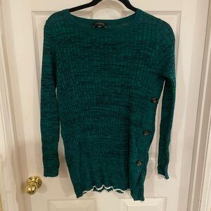 Ann Taylor 100% Cotton Ribbed Long Sleeve